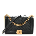 Caviar Quilted New Medium Boy Flap Black