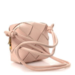 Lambskin Maxi Intrecciato Mini Cassette Camera Bag Macaroon