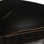 Shiny Alligator Kelly Sellier 32 Havane