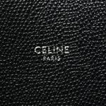 Grained Calfskin Small Vertical Cabas Black