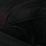 Recycled Sport Nylon Logo Embroidered Wheel Sling Bag Black White