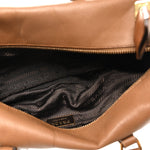 Saffiano Rectangular Shoulder Bag Brown