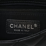 Calfskin Quilted Casual Pocket Messenger Flap Black