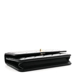 Lambskin Quilted Trendy CC Wallet On Chain WOC Black