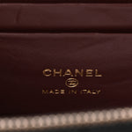 Caviar Quilted Small Vanity Case With Chain Black