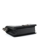 Caviar Quilted Medium Boy Flap Dark Grey