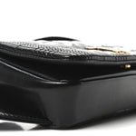 Patent Quilted Horseferry Print Lola Bum Bag Black