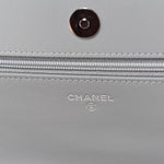 Caviar Quilted Boy Wallet On Chain WOC Grey