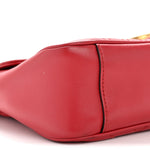 Calfskin Matelasse Small GG Marmont Shoulder Bag Hibiscus Red