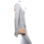 Nappa Intrecciato Nodini Mini Crossbody Almond