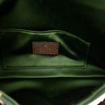 Monogram Textured Dollar Calfskin Heavy Grosgrain Web Small Maxi Horsebit Chain Shoulder Bag Beige Ebony New Acero