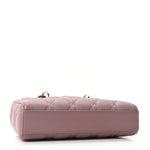 Lambskin Cannage Small Lady D-Joy Peony Pink