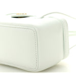 Shiny Caviar Preppy Coco Long Vanity With Strap Light Blue
