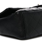 Lambskin Quilted Maxi Single Flap Black