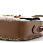 GG Supreme Monogram Small Horsebit 1955 Shoulder Bag Beige Brown Sugar