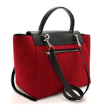Felt Smooth Calfskin Mini Belt Bag Red