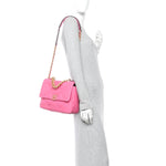 Goatskin Quilted Large Chanel 19 Flap Neon Pink