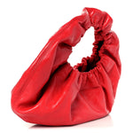 Crackle Patent Calfskin Small Handle Crescent Bag Flame Red