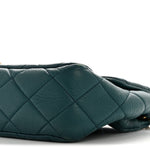 Lambskin Quilted Mini Rectangular Flap Dark Blue