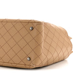 Calfskin Stitched CC Pocket Tote Beige
