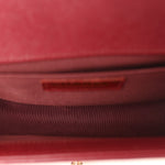Caviar Chevron Quilted Medium Boy Flap Dark Red
