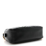 Calfskin Matelasse Small GG Marmont Chain Shoulder Bag Black
