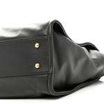 Calfskin Small Deauville Tote Black