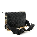 Lambskin Embossed Monogram Coussin PM Black