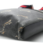 GG Supreme Monogram Tigers Web Messenger Bag Black Multicolor