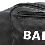 Recycled Sport Nylon Logo Embroidered Wheel Beltpack Black