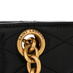 Lambskin Quilted Le Maillon Square Crossbody Bag Black