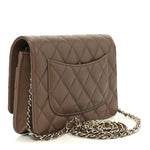 Caviar Quilted CC Turnlock Wallet On Chain WOC Brown