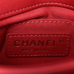 Metallic Calfskin Quilted Top Handle Flap Dark Pink