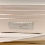 Lambskin Quilted Mini Pearl Wallet On Chain WOC White