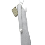 Calfskin Maxi Intrecciato Cassette Pouch On Strap Travertine