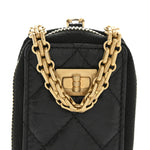 Aged Calfskin Quilted 2.55 Reissue Clutch With Chain Black