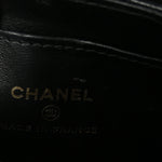 Shiny Aged Calfskin Quilted Mini Nano Kelly Shopper Black
