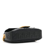 Nappa Small FF Embossed Mid Chain Baguette Black