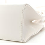 Vegan Leather Small Shopping Bag White