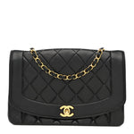 Lambskin Quilted Medium Single Flap Black