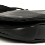 Shiny Nappa Calfskin Paseo Satchel Black