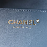 Suede Quilted Medium Chanel 25 Handbag Blue