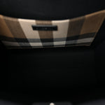 Calfskin House Check Small N/S Tote Black