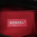 Aged Calfskin Chevron Quilted Medium Gabrielle Hobo Black