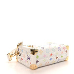 LV x TM Cowhide Monogram Multicolor Side Trunk MM White