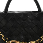 Nappa Intrecciato Small Andiamo With Chain Shoulder Bag Black