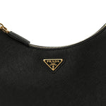 Saffiano Lux Mini Re-Edition Shoulder Bag Black
