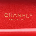 Caviar Quilted Small CC Filigree Vanity Case Red