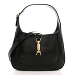 Boarded Dyana Lux Calfskin Small Jackie 1961 Hobo Black