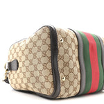 Monogram Selleria Calfskin Vintage Web Medium Boston Dark Brown